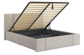 ХЛОЯ Кровать 1600 с ПМ (крем велюр) в Екатеринбурге - ok-mebel.com | фото