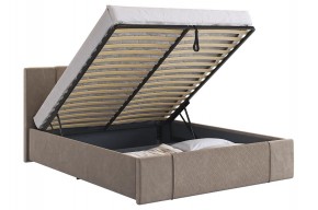 ХЛОЯ Кровать 1600 с ПМ (латте велюр) в Екатеринбурге - ok-mebel.com | фото