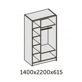 ИННЭС-5 Шкаф-купе 2-х дв. 1400 (2дв. Ф1 - венге) в Екатеринбурге - ok-mebel.com | фото 2