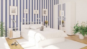 Камелия Кровать 1400, цвет белый, ШхГхВ 143,5х217х78,2 см., сп.м. 1400х2000 мм., без матраса, основание есть в Екатеринбурге - ok-mebel.com | фото 4