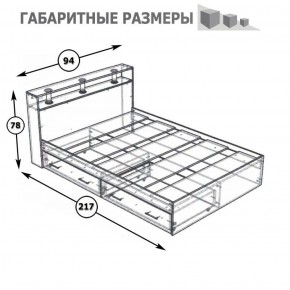 Камелия Кровать с ящиками 0900, цвет белый, ШхГхВ 93,5х217х78,2 см., сп.м. 900х2000 мм., без матраса, основание есть в Екатеринбурге - ok-mebel.com | фото 7