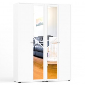 Камелия Шкаф 4-х створчатый, цвет белый, ШхГхВ 160х48х220 см., универсальная сборка, можно использовать как два отдельных шкафа в Екатеринбурге - ok-mebel.com | фото 2