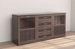 Кэт-4 Комодино (МДФ Венге/Экокожа Caiman коричневый) в Екатеринбурге - ok-mebel.com | фото