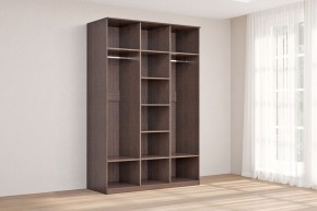 Кэт-4 Шкаф 3-х ств (1 зерк) (МДФ Венге/Экокожа Caiman Коричневый) в Екатеринбурге - ok-mebel.com | фото 2