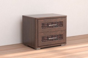 Кэт-4 Тумба 2 ящ (МДФ Венге/Экокожа Caiman коричневый) в Екатеринбурге - ok-mebel.com | фото