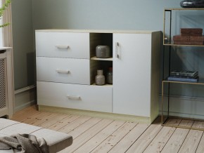 Комод К-3.1 (Дуб сонома/Белый жемчуг) в Екатеринбурге - ok-mebel.com | фото 2