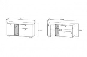 ЛАНС Комод К101 (дуб бунратти/белый) в Екатеринбурге - ok-mebel.com | фото 2