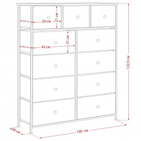 Комод Leset Линкс 11 ящиков (МДФ) в Екатеринбурге - ok-mebel.com | фото 12