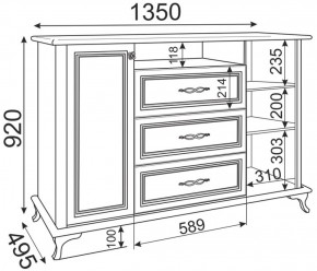 Комод М03 Скарлетт (бодега светлая) в Екатеринбурге - ok-mebel.com | фото 2