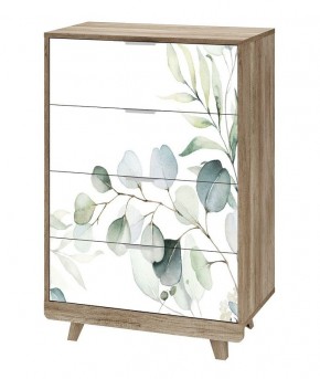 Комод Мегаполис КМ-02 (Дуб Каньон/фотопечать Эвкалипт) в Екатеринбурге - ok-mebel.com | фото