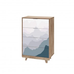 Комод Мегаполис КМ-02 (дуб каньон/фотопечать Аква) в Екатеринбурге - ok-mebel.com | фото