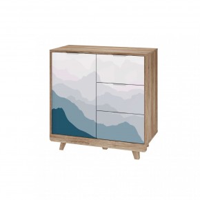 Комод Мегаполис КМ-12 (дуб каньон/фотопечать Аква) в Екатеринбурге - ok-mebel.com | фото
