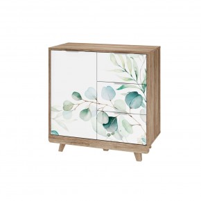 Комод Мегаполис КМ-12 (дуб каньон/фотопечать Эвкалипт) в Екатеринбурге - ok-mebel.com | фото