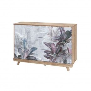 Комод Мегаполис КМ-15 (Дуб каньон/фотопечать Бали) в Екатеринбурге - ok-mebel.com | фото