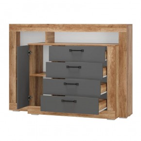 Комод многофункциональный Прима КМ-17 (графит/дуб каньон) в Екатеринбурге - ok-mebel.com | фото 2