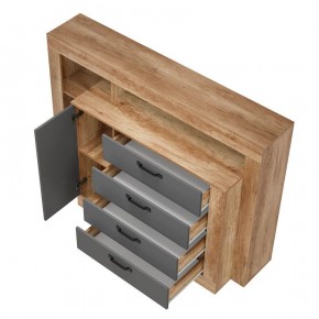 Комод многофункциональный Прима КМ-17 (графит/дуб каньон) в Екатеринбурге - ok-mebel.com | фото 4