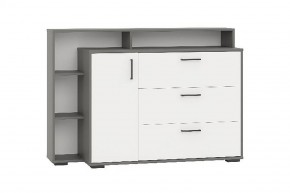Комод с дверкой и тремя ящиками (графит/белый) в Екатеринбурге - ok-mebel.com | фото