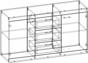 СОНАТА КС-1500 Комод (Дуб сонома/Белый глянец) в Екатеринбурге - ok-mebel.com | фото 2