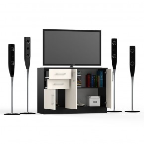 Комод СВК № 3, цвет венге/дуб лоредо, ШхГхВ 120х44х87 см. (Комод Стандарт № 3) в Екатеринбурге - ok-mebel.com | фото 5