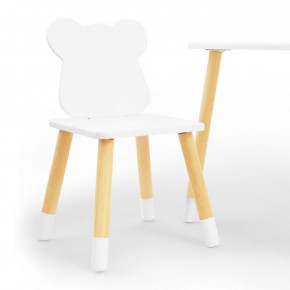 Комплект детской мебели стол и два стула Мишутка (Белый/Белый/Береза) в Екатеринбурге - ok-mebel.com | фото