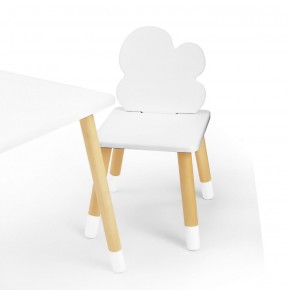Комплект детской мебели стол и два стула Облачко (Белый/Белый/Береза) в Екатеринбурге - ok-mebel.com | фото