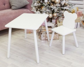 Комплект детской мебели стол и стул Мишутка (Белый/Белый/Белый) в Екатеринбурге - ok-mebel.com | фото