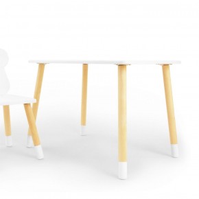 Комплект детской мебели стол и стул Облачко (Белый/Белый/Береза) в Екатеринбурге - ok-mebel.com | фото