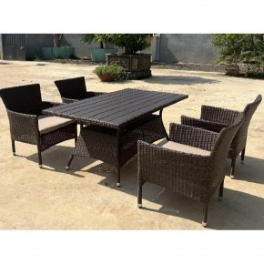 Комплект мебели из иск. ротанга AM-196B/T196 Brown 4Pcs (4+1) в Екатеринбурге - ok-mebel.com | фото 3