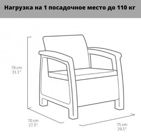 Комплект мебели Корфу Рест (Corfu Rest - without table) графит в Екатеринбурге - ok-mebel.com | фото 3