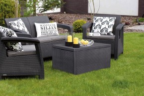 Комплект мебели Корфу со столиком-сундуком (Corfu box set) графит в Екатеринбурге - ok-mebel.com | фото 3