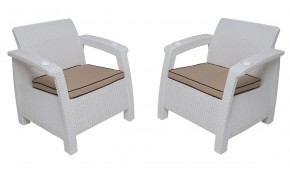 Комплект на балкон Yalta Balcony Set (Ялта) белый в Екатеринбурге - ok-mebel.com | фото 4