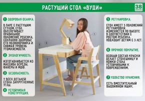 Комплект растущий стол и стул с чехлом 38 попугаев «Вуди» (Белый, Белый, Беж) в Екатеринбурге - ok-mebel.com | фото