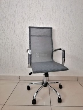 Кресло Barneo K-111H для персонала (серая сетка) в Екатеринбурге - ok-mebel.com | фото