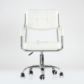 Кресло Barneo K-29 на колесиках (белая экокожа) в Екатеринбурге - ok-mebel.com | фото 2