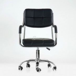 Кресло Barneo K-29 на колесиках (черная экокожа) в Екатеринбурге - ok-mebel.com | фото 2