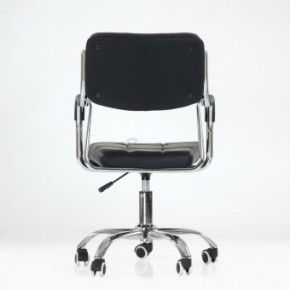 Кресло Barneo K-29 на колесиках (черная экокожа) в Екатеринбурге - ok-mebel.com | фото 3