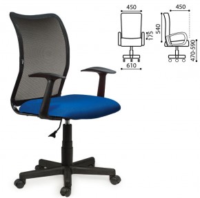 Кресло BRABIX "Spring MG-307", с подлокотниками, комбинированное синее/черное TW, 531404 в Екатеринбурге - ok-mebel.com | фото 2