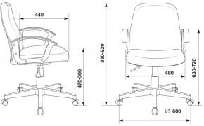 Кресло Бюрократ CH-808-LOW/#B черный 3С11 в Екатеринбурге - ok-mebel.com | фото 4