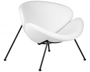 Кресло дизайнерское DOBRIN EMILY, белый винил YP17, черное основание в Екатеринбурге - ok-mebel.com | фото 2