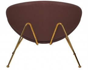 Кресло дизайнерское DOBRIN EMILY, коричневый винил YP5, золотое основание в Екатеринбурге - ok-mebel.com | фото 5