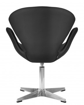 Кресло дизайнерское DOBRIN SWAN, черный кожзам P13, алюминиевое основание в Екатеринбурге - ok-mebel.com | фото 5