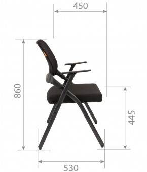 Кресло для посетителей CHAIRMAN NEXX (ткань стандарт черный/сетка DW-66) в Екатеринбурге - ok-mebel.com | фото 7