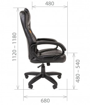 Кресло для руководителя  CHAIRMAN 432 (Экокожа черная) в Екатеринбурге - ok-mebel.com | фото 5