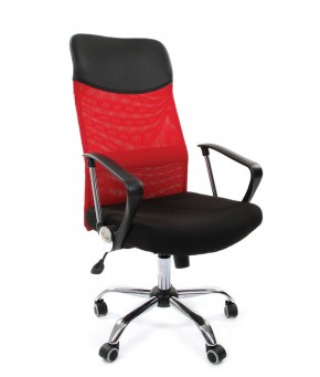 Кресло для руководителя CHAIRMAN 610 N (15-21 черный/сетка красный) в Екатеринбурге - ok-mebel.com | фото
