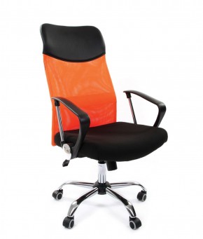 Кресло для руководителя CHAIRMAN 610 N (15-21 черный/сетка оранжевый) в Екатеринбурге - ok-mebel.com | фото 1