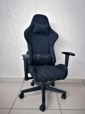 Кресло геймерское Barneo K-51 (черная ткань черные вставки) в Екатеринбурге - ok-mebel.com | фото