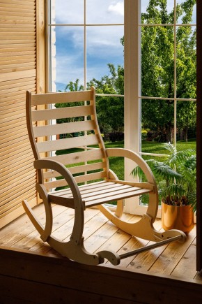 Кресло качалка не окрашенное НЕАПОЛЬ с подножкой в Екатеринбурге - ok-mebel.com | фото 6