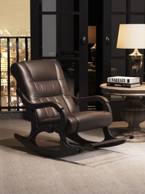 Кресло-качалка Родос 16-К-В (экокожа/венге) ВЕНГЕ в Екатеринбурге - ok-mebel.com | фото