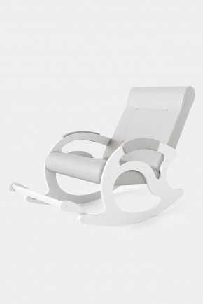 Кресло-качалка Тироль 12-К-КР (экокожа/белые) КРЕМ в Екатеринбурге - ok-mebel.com | фото 2