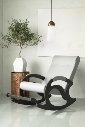 Кресло-качалка Тироль 12-К-КР (экокожа/венге) КРЕМ в Екатеринбурге - ok-mebel.com | фото